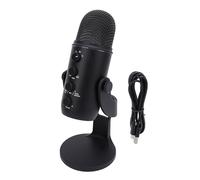 Locadence Microfono da Gioco, Microfono con Condensatore per PC Dynamic USB con Funzione Muta Rapida Luce Ambientale Colorata, Plug and Play Riproduci Microfono Podcast Regolabile