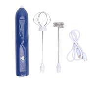 LOCADENCE Montalatte Ricaricabile, Frullino Elettrico Portatile 2 IN 1 a Più Velocità con 2 Accessori, Montalatte da 1200 mAh per Latte Macchiato, Schiuma Fredda, Cappuccino (Blu)