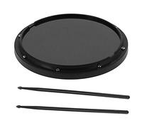 LOCADENCE Pad per Esercitazione per Batteria, Pad per Batteria Standard da 12 Ammortizzatore in Fibra di Carbonio con Bacchetta da 16, Fibra di Carbonio per Allenamento a (Nero)
