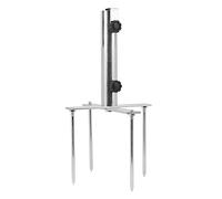 Locadence Pianione del Patio Anchor Ombrello, Supporto per Supporto Vite di Erba in Acciaio Inossidabile Regolabile con 4 Punte per I Cortili Giardino della Spiaggia del Parco