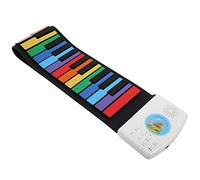 LOCADENCE Piano Roll Up 49 Tasti, Pianoforte Roll Up Elettronico in Silicone, Tastiera per Pianoforte Portatile con 47 Toni e 128 Ritmi per Principianti Regali Festival di