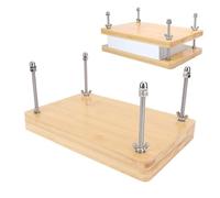 LOCADENCE Pressa Libri, Spessore Staccabile Regolabile Bambusoideae Pressa Rilegatrice Libri per Appiattire la Carta, Goffrare la Creazione Campioni Piante