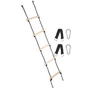 Locadence Scala Corda Arrampicata 5 Gradini, Portata 100 kg, Accessorio Allenamento Arrampicata per Interni Ed Esterni