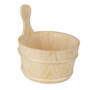 Locadence Secchio Sauna, Secchio Sauna Legno Prova Perdite con Rivestimento Interno, Barili Vasca Idromassaggio con Manico Allargato per Bagno Turco Interno Ed Esterno