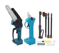LOCADENCE Set Forbici e Motoseghe Elettriche, Potatore Elettrico Portatile, Utensili da Giardino a Batteria con Asta di Prolunga per BL1820 BL1830 BL1840