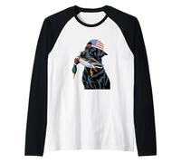 Local Boy Black Lab Hunting Dog Marsh Scene Sunset Vintage Maglia con Maniche Raglan