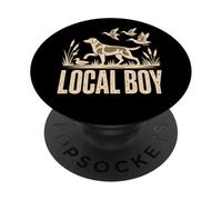 Local Boy Caccia Anatre Cane Da Riporto Palude PopSockets PopGrip Adesivo