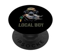 Local Boy Caccia Anatre Cane Da Riporto Palude PopSockets PopGrip Adesivo