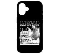 Local Egg Dealer Chickens Funny Bleached Chicken Eggs Farmer Custodia per iPhone 16