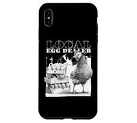 Local Egg Dealer Chickens Funny Bleached Chicken Eggs Farmer Custodia per iPhone XS Max