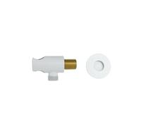 Locale per doccia Supporto for soffione doccia in ottone, rotondo e quadrato, multicolore, for accessori da bagno standard(White Round a)