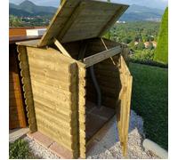 Locale tecnico in legno per piscine fuori terra