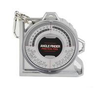 Localizzatore angolare magnetico portatile con scala a quadrante da 0° a 90°, bordo scanalato a V per tubi e condutture, doppio righello metrico/imperiale, precisione ±1°, ABS e acrilico