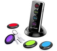 Localizzatore Chiavi, Key Finder, Trova Chiavi, Trovachiavi Trova oggetti Wireless, RF Item Locator con Trasmettitore, 4 Ricevitori, LED e Base, Localizzatore di Animali Domestici y Portafogli