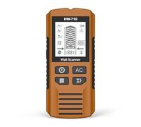 Localizzatore di cavi, Rilevatore di metalli elettronico da parete 6 in 1, rilevatore di montanti, scanner da parete, rilevatore di metalli for la rilevazione e la misurazione(Yellow)