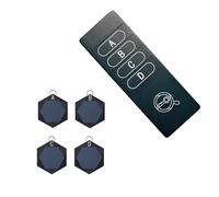Localizzatore di chiavi DC 2 V-3,6 V con tag tracker 75-85 dB segnale acustico e luce flash max 30 m telecomando per portafoglio telefono animali domestici