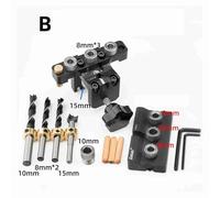 LOCALIZZATORE DI FORATURA PER LA LAVORAZIONE DEL LEGNO POSIZIONATORE DI PUNZONE AD ALTA RESISTENZA PER GIUNZIONI ANGOLARI FAI DA TE (Insieme B)