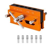 Localizzatore di fori in alluminio Centraggio Tassello Jig Legno Tassello Guida Strumento per la lavorazione del legno Posizionatore Localizzatore Centraggio Drill Jig