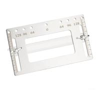 Localizzatore di fori per maniglia in acciaio inox con righello per maniglia della porta e guida per trapano per installazione a tiro, 170 x 100 x 3 mm/205 x 100 mm (tipo a)