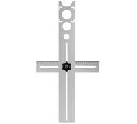 Localizzatore di fori per piastrelle - Campo di misurazione regolabile di 300, guida per dima di foratura di precisione con fori di posizionamento da 25 40 45 55 60, strumento di mar