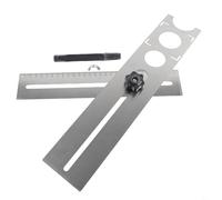 Localizzatore di fori per piastrelle regolabile per foratura a pavimento con guida righello, utensile manuale per punzonatura in acciaio inossidabile per posizionamento preciso