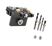 Localizzatore di perforazione del foro della scala chiara Guida di perforazione del foro di alluminio Design multifunzionale per il posizionamento preciso nella lavorazione del legno Localizzatore di