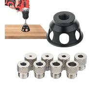 Localizzatore di perforazioni per trapano, resistente, strumento per la lavorazione del legno, maschera guida per punte da trapano con boccole da 3-10 mm per trapano elettrico a mano