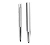 Localizzatore di punzoni centrali in metallo, 2 pezzi, con impugnatura zigrinata e punti di perforazione zigrinati per una marcatura accurata del trapano su alluminio, bronzo, plastica e legno