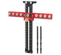 Localizzatore Di Punzoni per Maniglie, Cabinet Hardware Jig Punch Locator, Regolabile Localizzatore Di Punch Guida per Foratura Dima Di Posizionamento per Montare Maniglie Manopole Su Ante O Cassetti