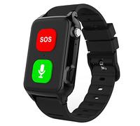 Localizzatore GPS anti-smarrimento per pazienti affetti da demenza, Alzheimer e autismo, orologio GPS per anziani con chiamata SOS, funzione di localizzazione e geofence,Black