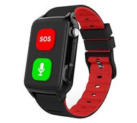 Localizzatore GPS anti-smarrimento per pazienti affetti da demenza, Alzheimer e autismo, orologio GPS per anziani con chiamata SOS, funzione di localizzazione e geofence,Red
