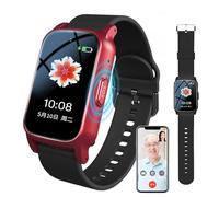 Localizzatore GPS Per Anziani, Orologio Con Rilevamento Cadute, Allarme Di Emergenza SOS, Tracciamento GPS In Tempo Reale, Videochiamate HD, Impermeabilità Ipx6, Utile Per Persone Con Demenza Red