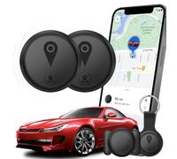 Localizzatore GPS per Auto,Confezione da 2 Localizzatori GPS per Veicoli,Mini Tracker GPS Portatile Compatibile con l’App Dov’è di iOS (Solo iOS),Senza Abbonamento Mensile né Scheda SIM Richiesta-Nero