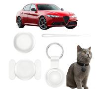 Localizzatore GPS per Auto Senza Abbonamento, GPS Tracker per Auto e Moto, Compatibile con iOS e Air Tracker Android, Mini Geolocalizzatore Magnetico Impermeabile per Veicoli, Bagagli，1*Bianco