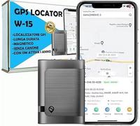 Localizzatore GPS per Auto senza Canone Sim - Localizzatore Professionale di Lunga Durata - Sim Anonima Attiva per 1 anno - Localizzatore Antifurto per Auto e Moto, Agenzia Investigativa (W15)