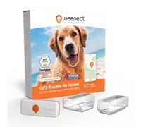 Localizzatore GPS per cani Weenect XS - senza collare - bianco, con custodia in silicone inclusa