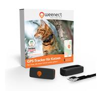 Localizzatore GPS per gatti Weenect XS - collare incluso - nero, con collare nero incluso