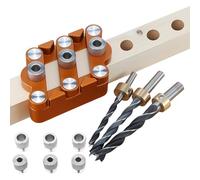 Localizzatore per la lavorazione del legno - Localizzatore perforatore per pannelli di legno, multifunzione, accurato, manuale guida per trapano per falegnami, adulti, professionisti principianti