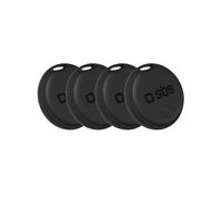 SBS Mobile Localizzatori Track My Dual Kit 4x compatibili con Apple Dov'è e Google Find Hub 60dB Nero