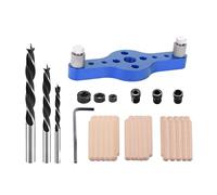 Localizzatore verticale per fori tascabili per la lavorazione del legno 6/8/10 mm Tassello per legno Centro Kit guida per trapano Localizzatore centrale Lavorazione del legno Set di foratura