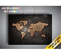 Locandina CARTE DU MONDE WORLD MAP HOME DECO Wall Art 03 A3 A4
