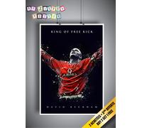 Locandina David Beckham King Of Free Kick Formato A4/A3 Decorazione Murale