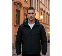 Location Clothing Mens Killjoy Giacca Bomber Con Cappuccio Zip Nera Leggera