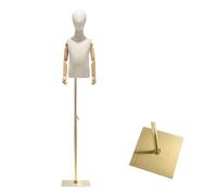 LOCCHEN Manichino Bambini Sartoriale Biancheria Mannequin Base in Metallo Oggetti di Scena del Modello Mezzo Corpo Supporto per Manichino Negozio di Abbigliamento(C,6 Years Old)