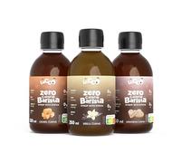 Locco Kit di Sciroppi per Caffè Senza Zucchero - Sciroppo Barista Gusto Caramello, Vaniglia e Pan di Zenzero - Zero Calorie con Stevia - Vegan & Keto - 3x250ml
