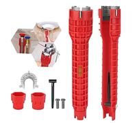 LOCCY 8 in 1 Strumento di chiave per rubinetto Installatore di rubinetti e lavelli antiscivolo Kit di chiavi a bussola per installatori di rubinetti per lavello Strumento di chiave per rubinetti