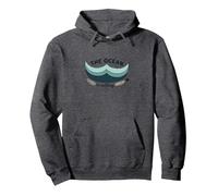 L'oceano Chiama costiero Amante della Spiaggia Felpa con Cappuccio, Unisex per Adulti, Grigio Scuro, XL