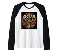 L'oceano è Ancora Pieno di sorprese Nautical Retro Maglia con Maniche Raglan