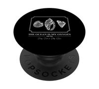 L'oceano è il mio ossigeno - Sandy Feet capelli salati (grafica) PopSockets PopGrip Adesivo
