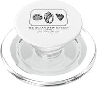L'oceano è il mio ossigeno (Sea Shell Graphic) PopSockets PopGrip per MagSafe